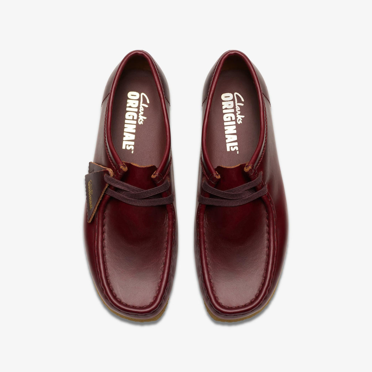 Clarks Originals Wallabee Women's Damson Leather 26177749 — top view
