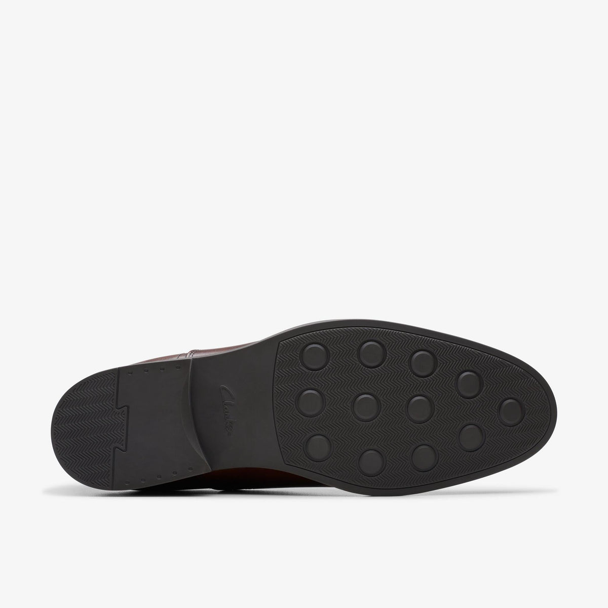 Clarks Whiddon Ox Men's Mahogany Leather 26177809 — rear view