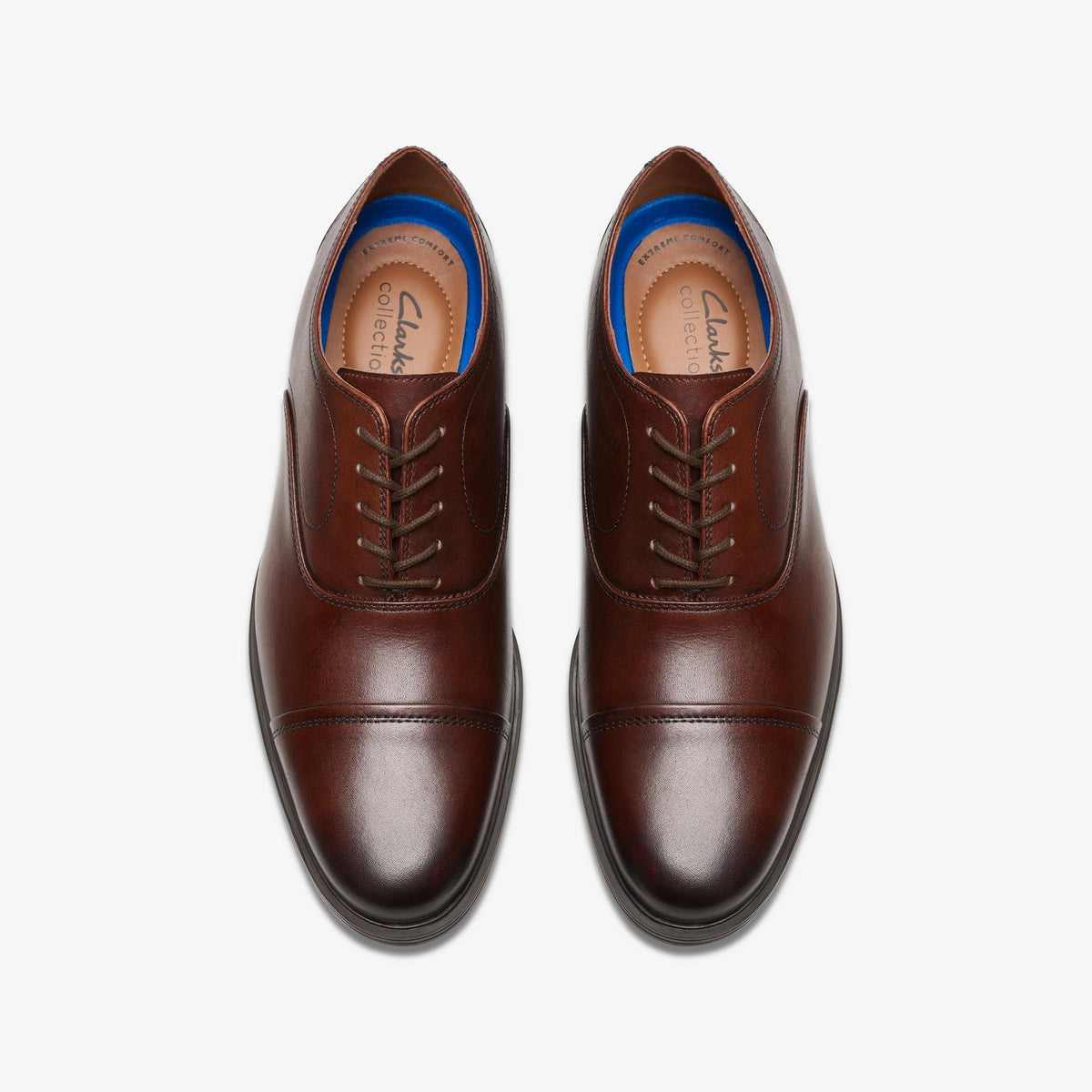 Clarks Whiddon Ox Men's Mahogany Leather 26177809 — top view