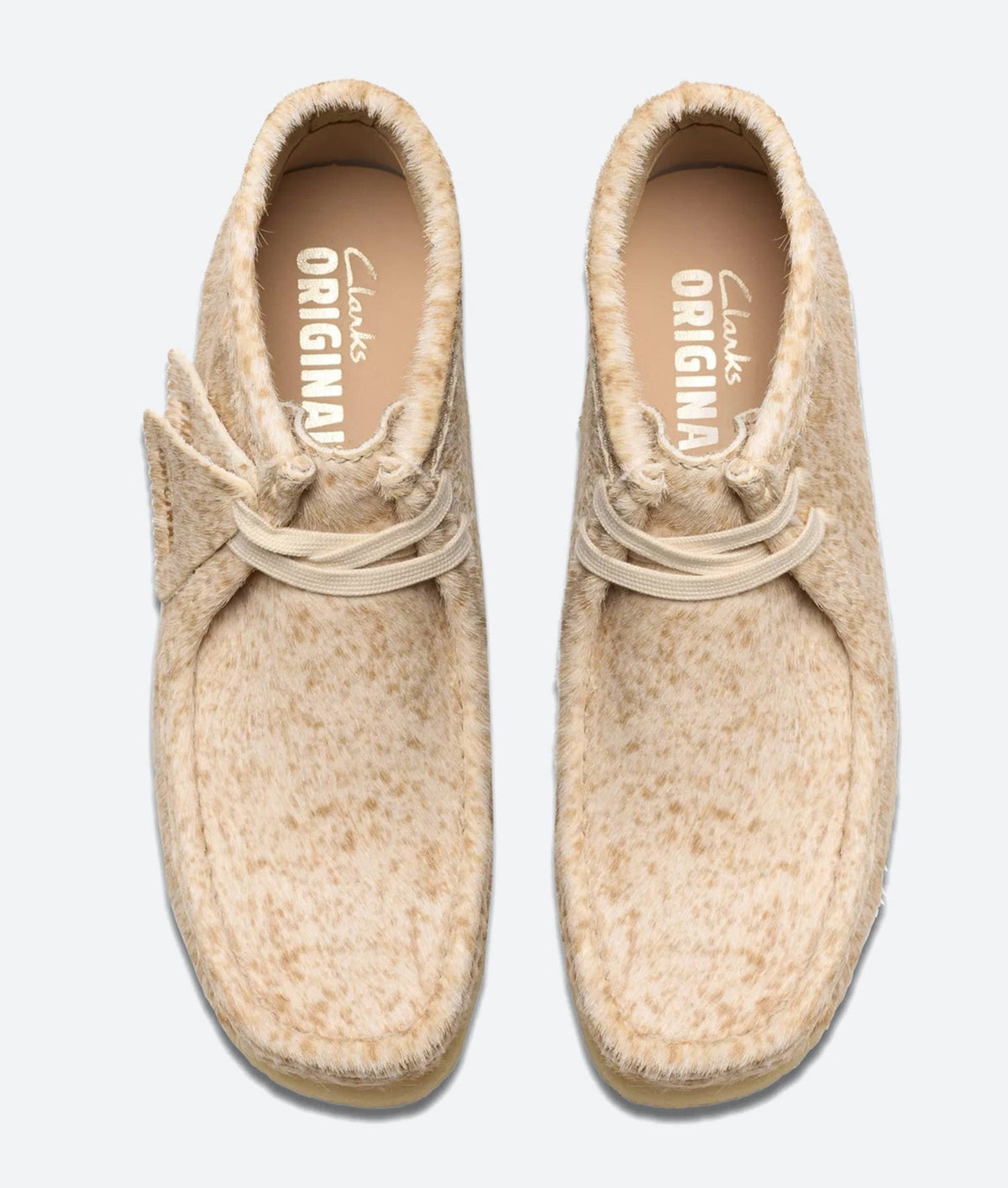 Clarks Originals Wallabee Boot Speckled Hair On Women's Speckled Hair-On Hide 26177866 — top view