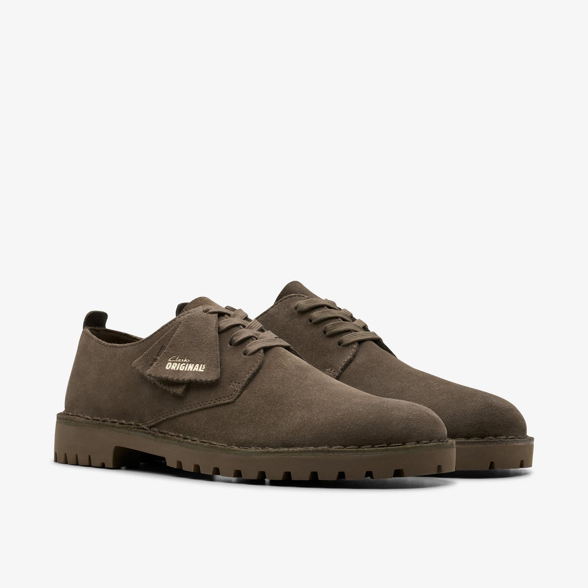 Clarks DESERT ROCK LO Men's Mole Grey Suede 26178198 — sole view
