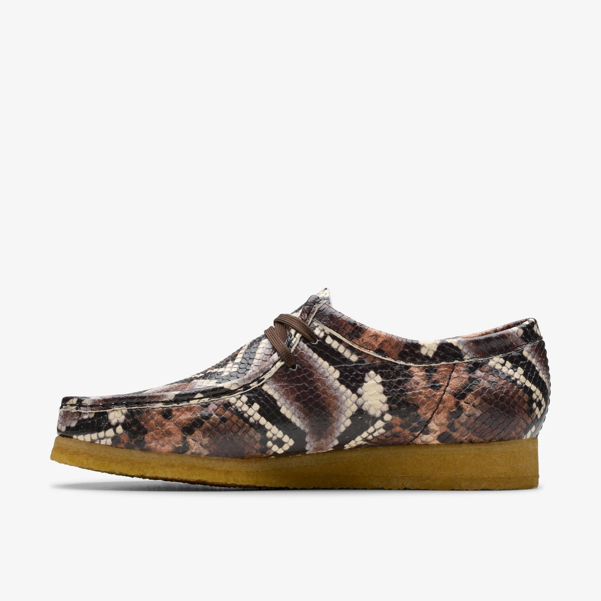 Clarks Originals Wallabee Men's Brown Snake Print 26178216 — side view