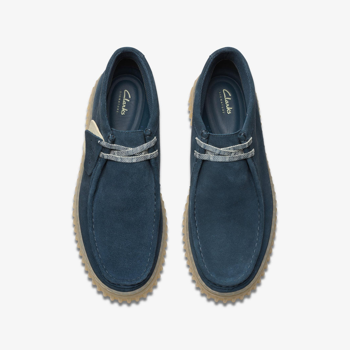 Clarks Torhill Hi Men's Blue Suede 26178265 — top view