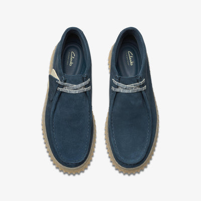 Clarks Torhill Hi Men's Blue Suede 26178265 — top view