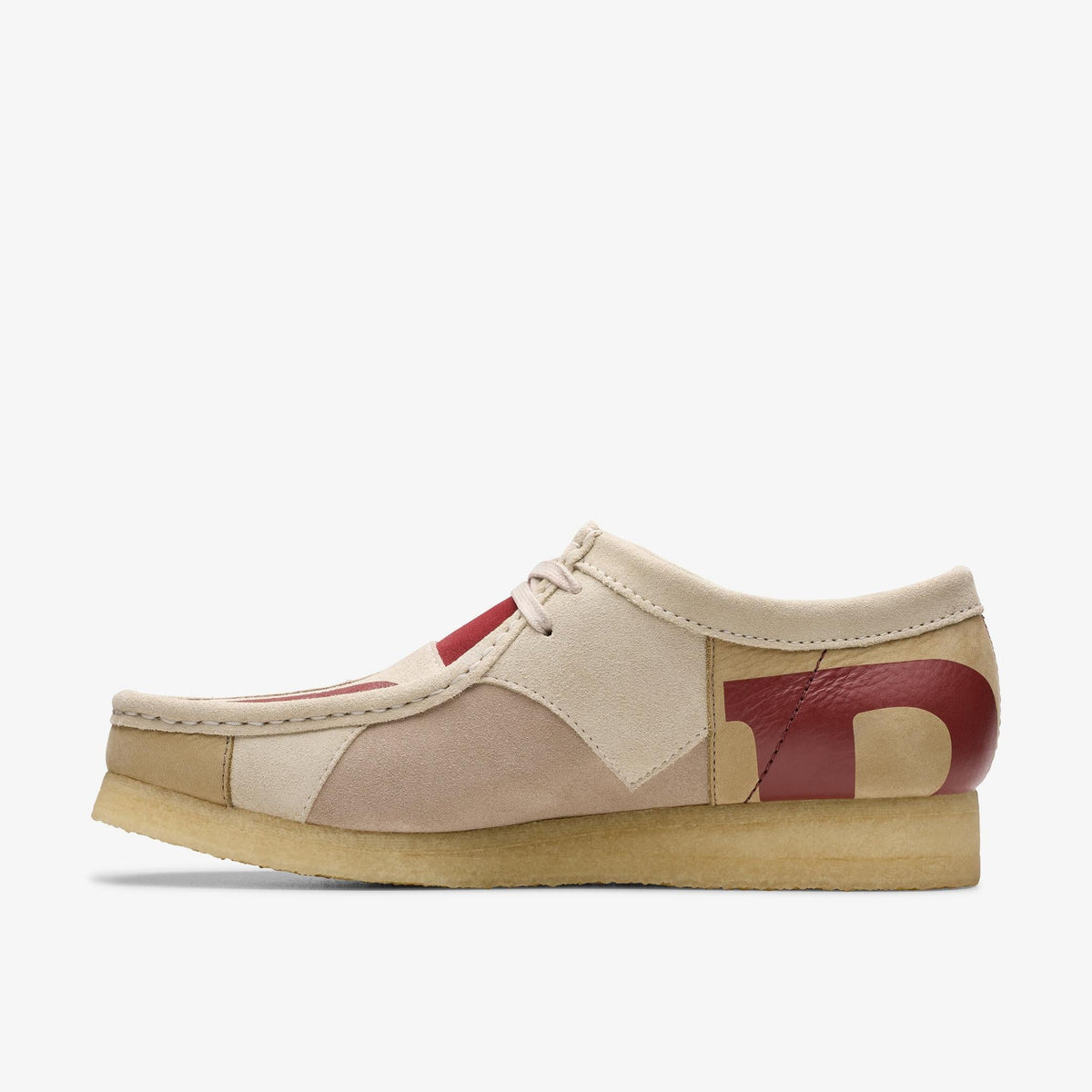 Clarks Originals Wallabee Men's Red Combi 26178308 — side view