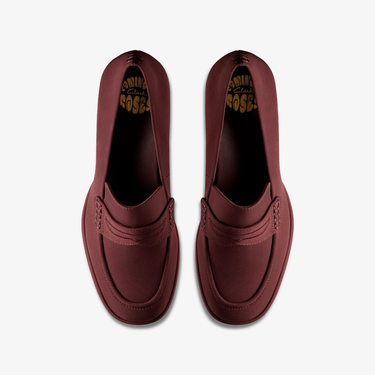 Clarks Originals x Martine Rose Loafer 2 Women's Ox Blood Textile 26178336 — top view