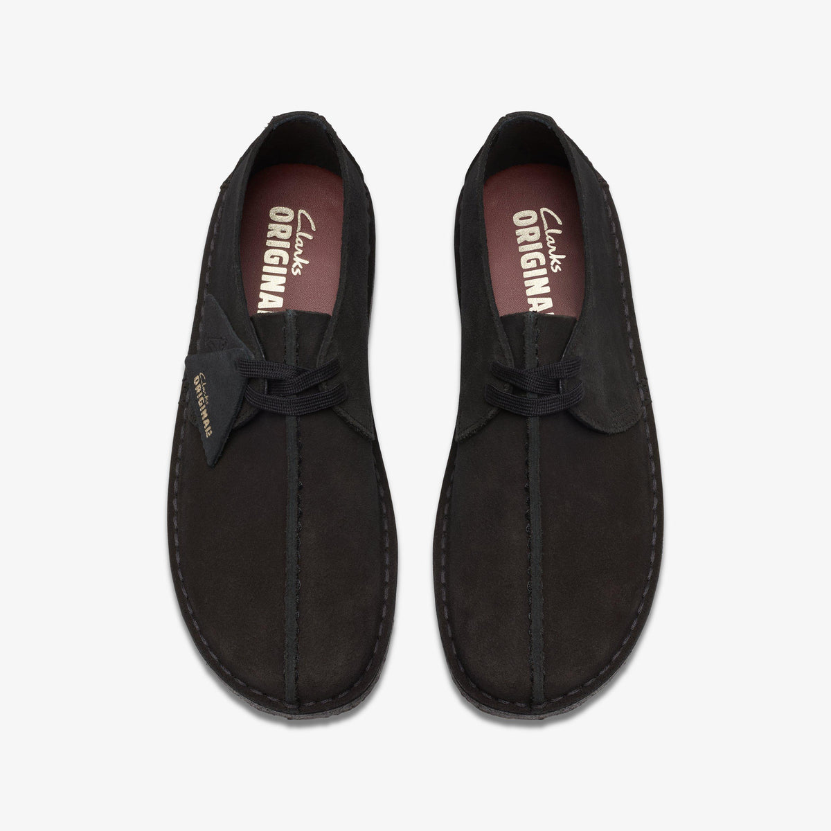 Clarks Originals Desert Trek 'Black Suede' Men's Black Suede 26178476 — top view