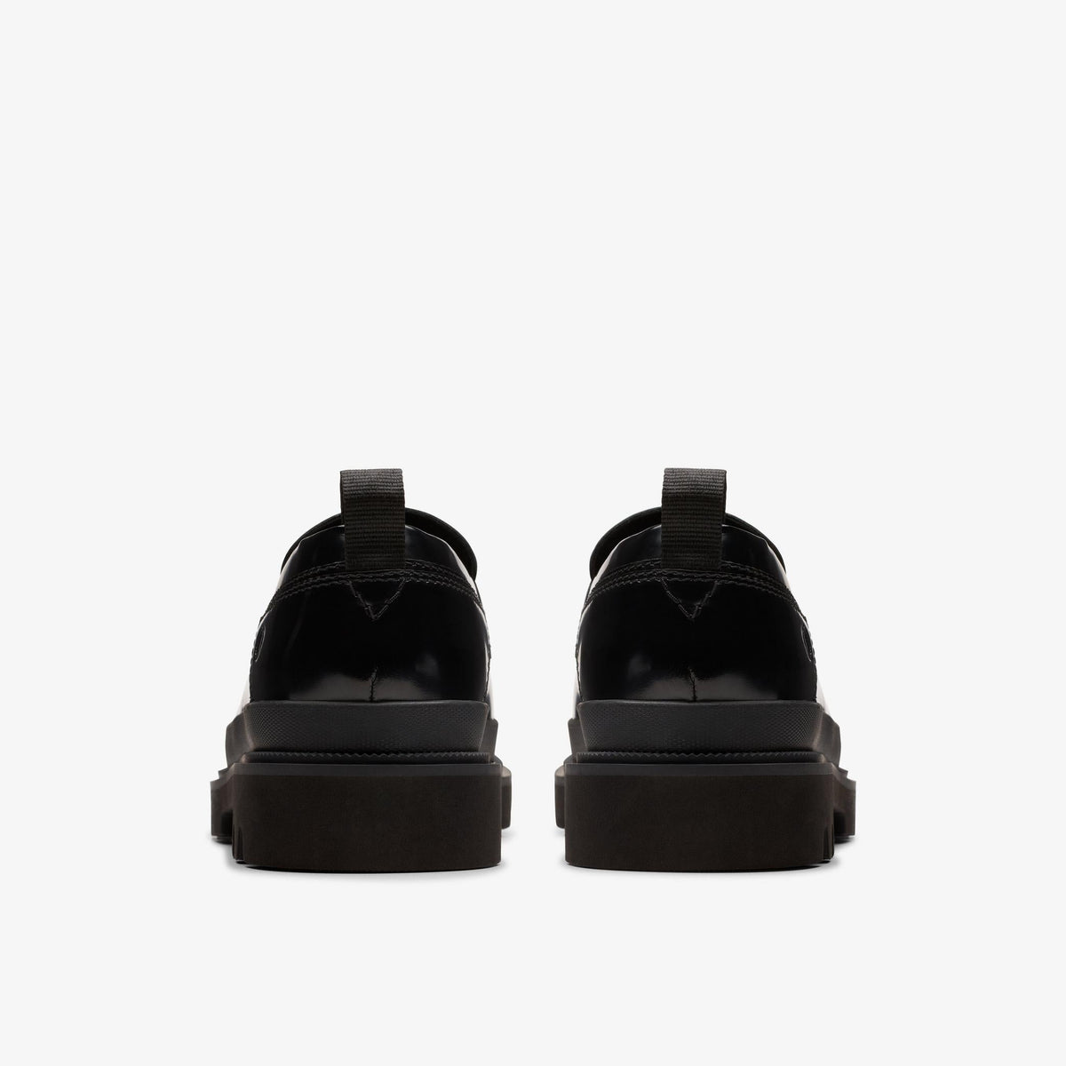 Clarks Badell Easy Men's Black Hi-Shine Leather 26178482 — detail view