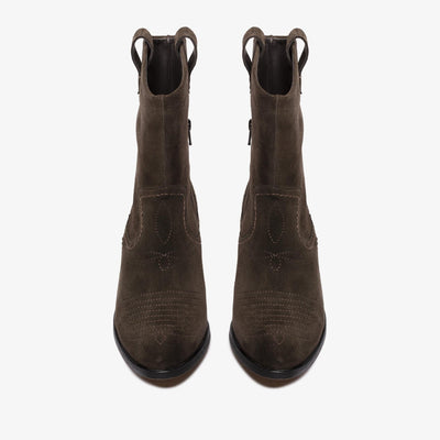 Clarks Octavia Up Women's Dark Brown Suede 26179080 — top view