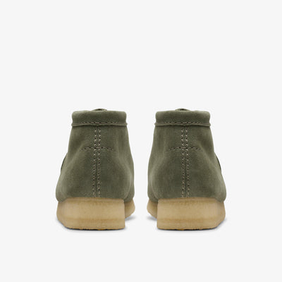 Clarks Originals Wallabee Boot Women's Khaki/Green Suede 26179160 — detail view