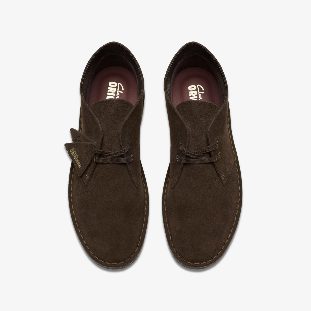 Clarks Originals Desert Boot Men's Brown Suede 26179170 — top view