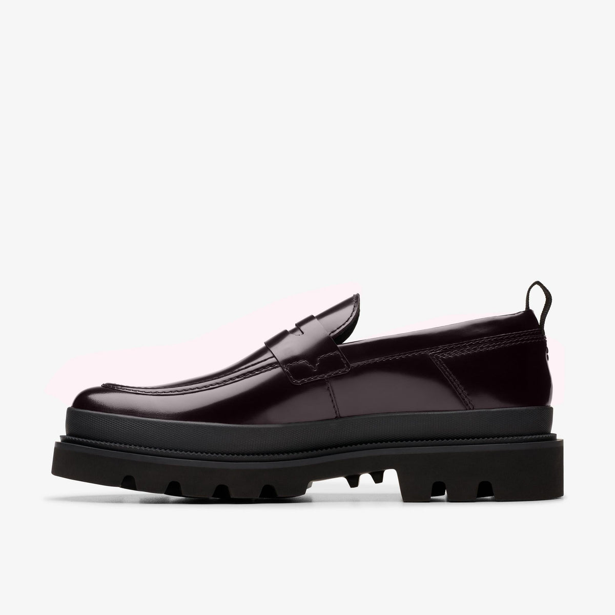 Clarks Badell Easy Men's Dark Burgundy Leather 26179235 — side view