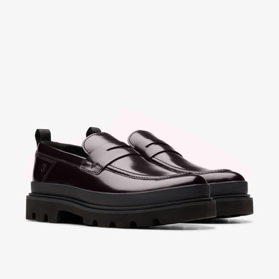 Clarks Badell Easy Men's Dark Burgundy Leather 26179235 — sole view