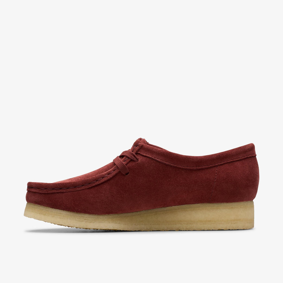 Clarks Originals Wallabee Women's Deep Red Suede 26179317 — side view