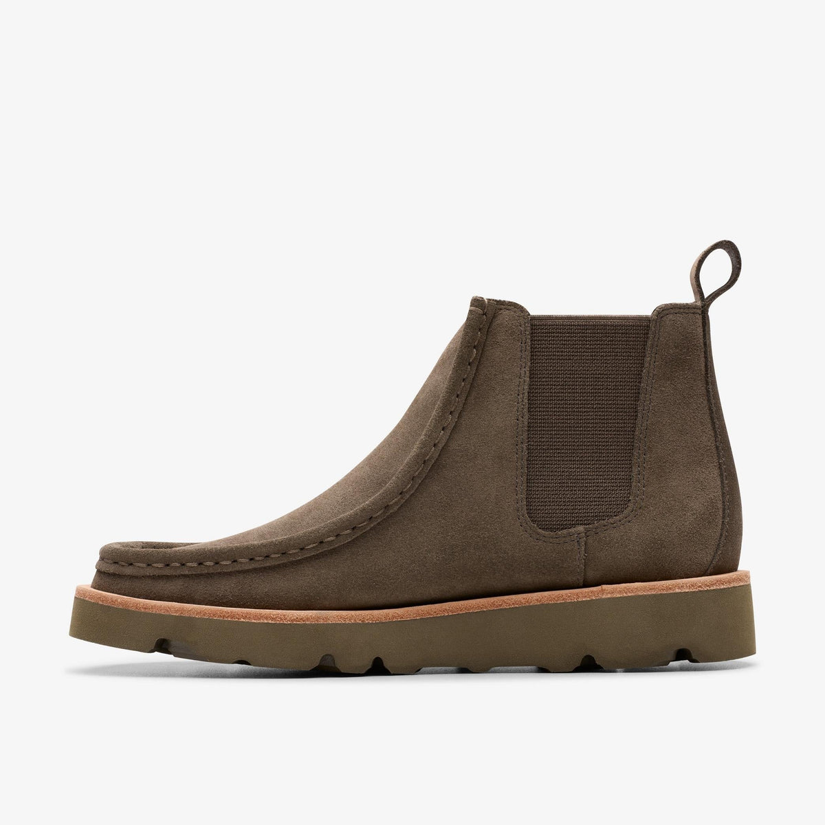 Clarks Originals Wallabee Chelsea Women's Mole Grey Suede 26179327 — side view