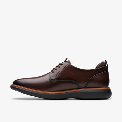 Clarks Brantin Plain Men's Dark Brown 26179383 — side view