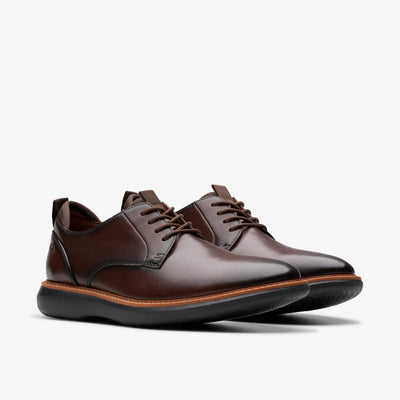 Clarks Brantin Plain Men's Dark Brown 26179383 — sole view