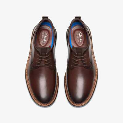 Clarks Brantin Plain Men's Dark Brown 26179383 — top view