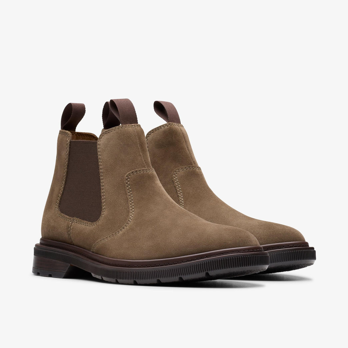 Clarks Burchill Up Men's Taupe Suede 26179404 — sole view