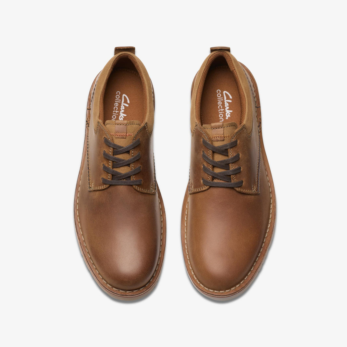 Clarks Eastridge Low Men's Light Brow 26179420 — top view