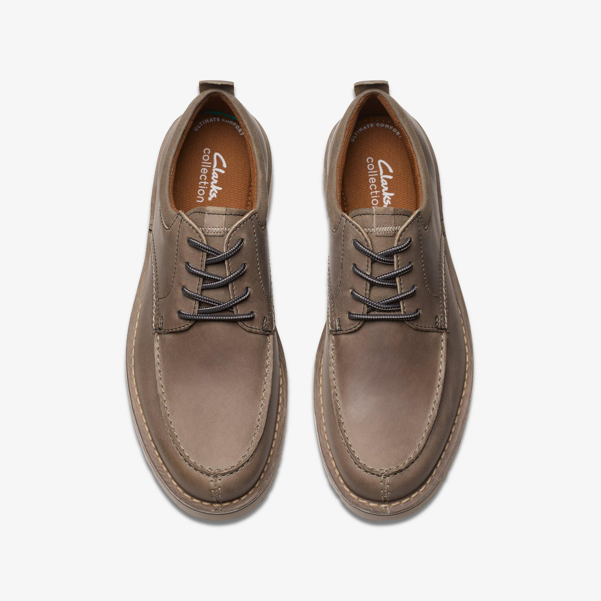 Clarks Eastridge Moc Men's Grey Leather 26179426 — top view