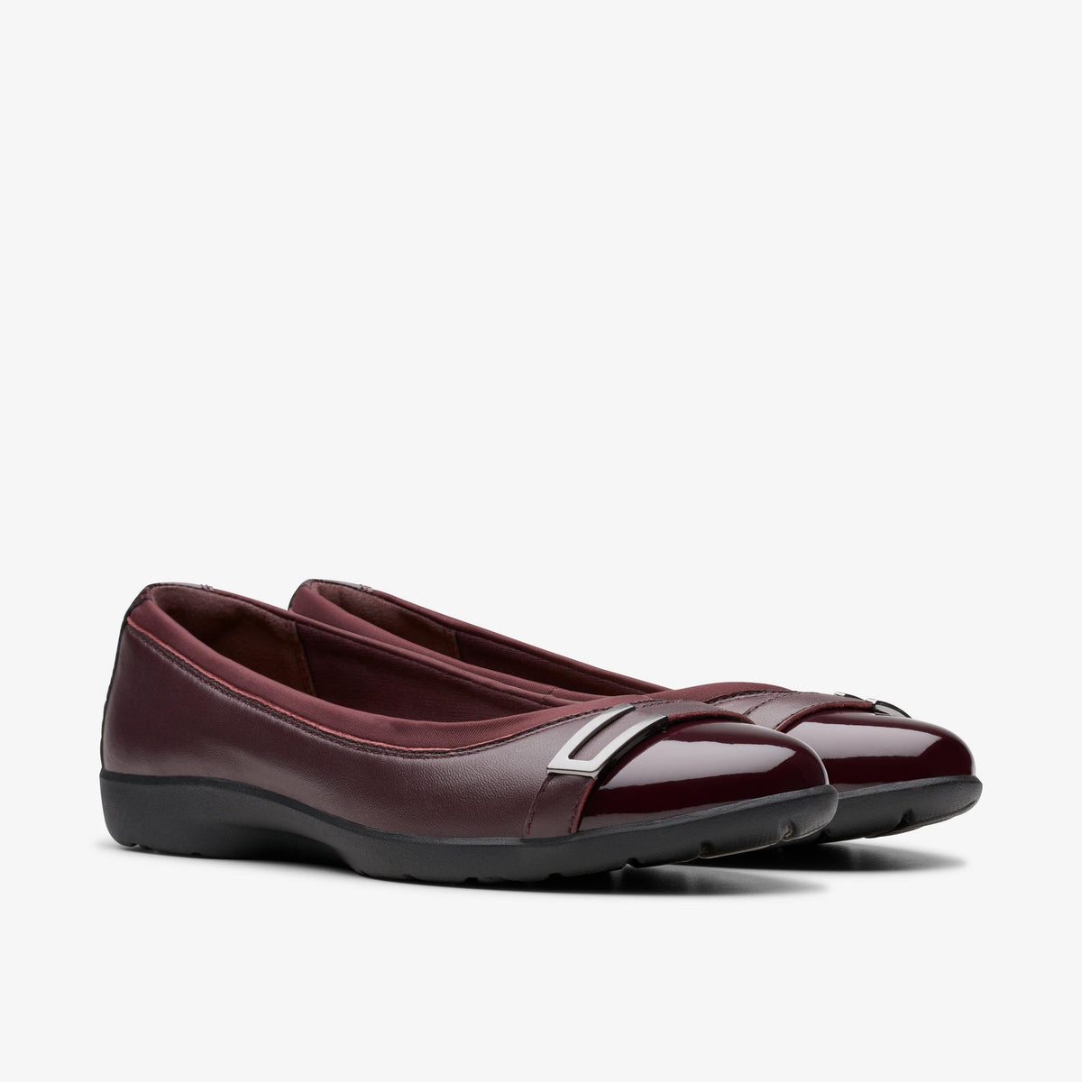 Clarks Meadow Rose Red Women's Wine Combi 26179656 — sole view