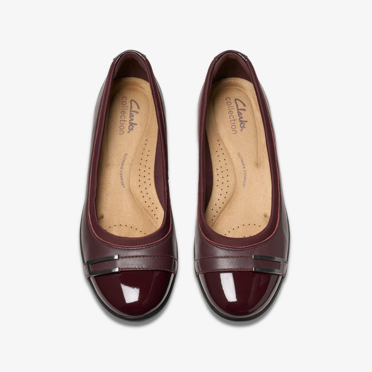 Clarks Meadow Rose Red Women's Wine Combi 26179656 — top view