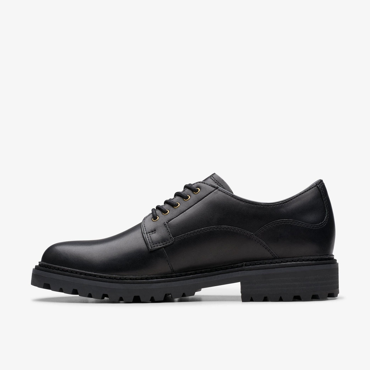 Clarks Clarkridge Lo Men's Black Leather 26179725 — side view