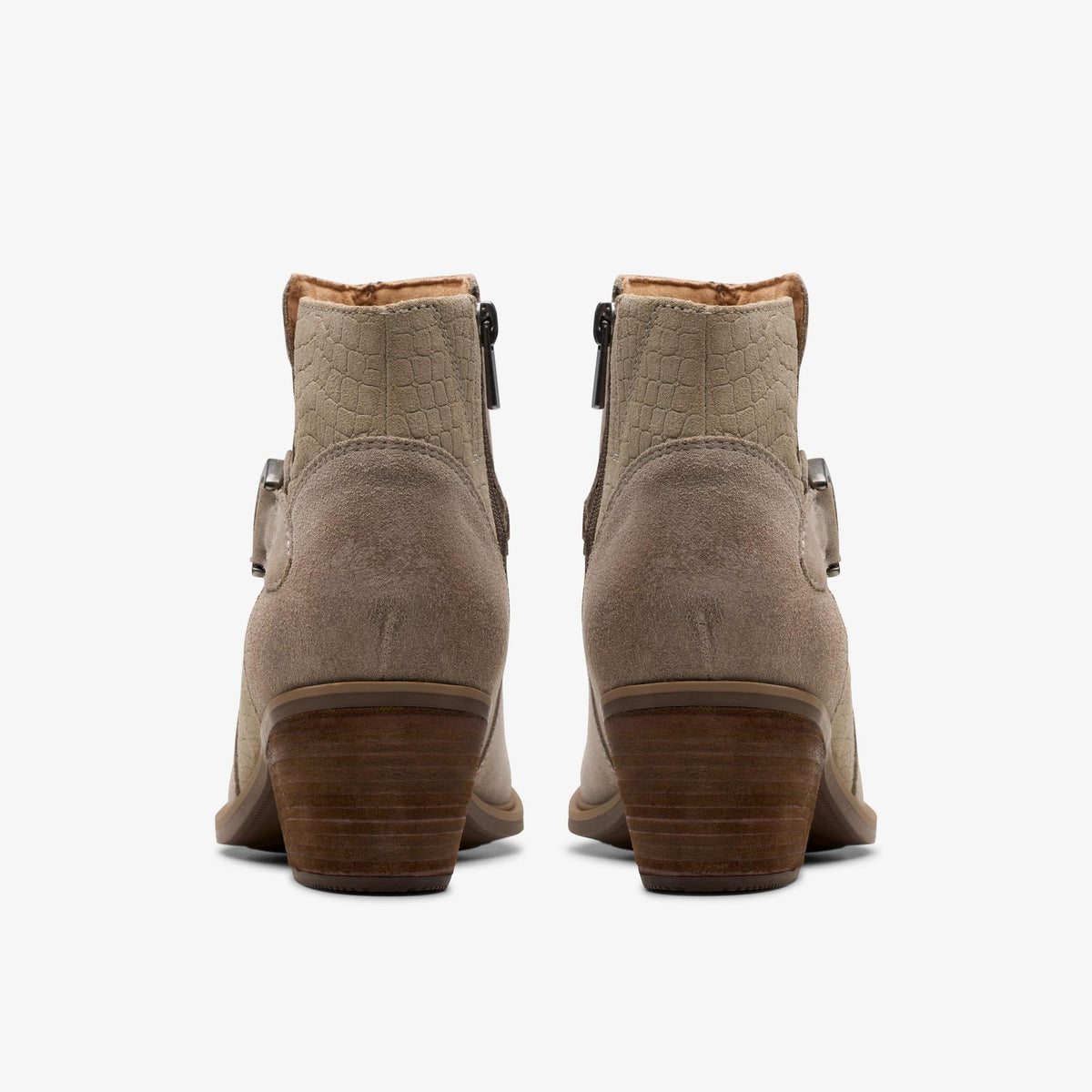 Clarks Neva Buckle Women's Stone Suede 26179802 — detail view