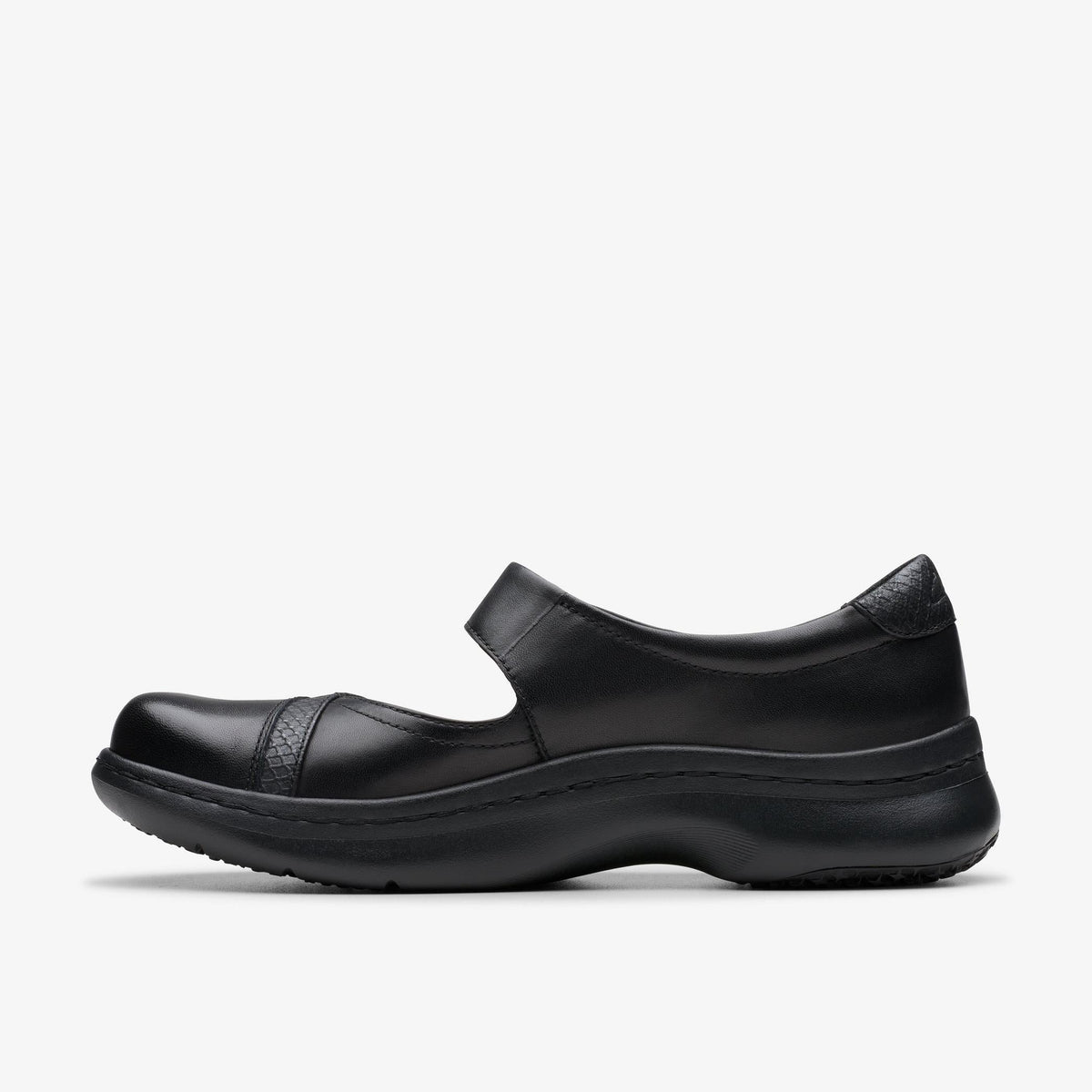 Clarks Clarkspro Pace Women's Black Leather 26179828 — side view