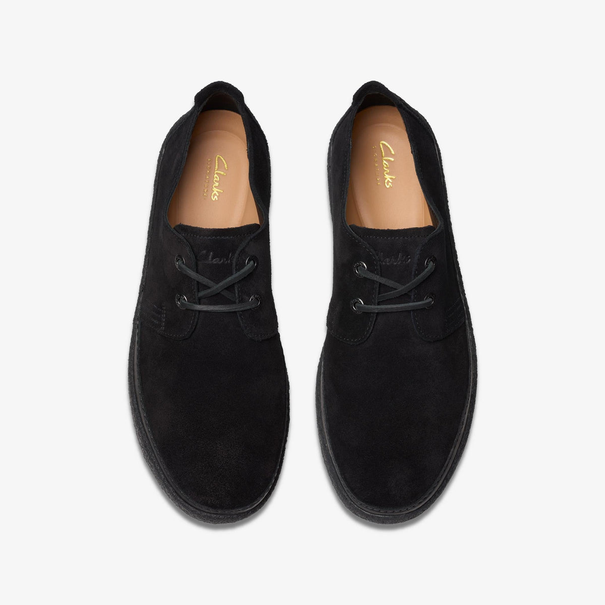 Clarks Clarkwood Low Men's Black Suede 26179940 — top view