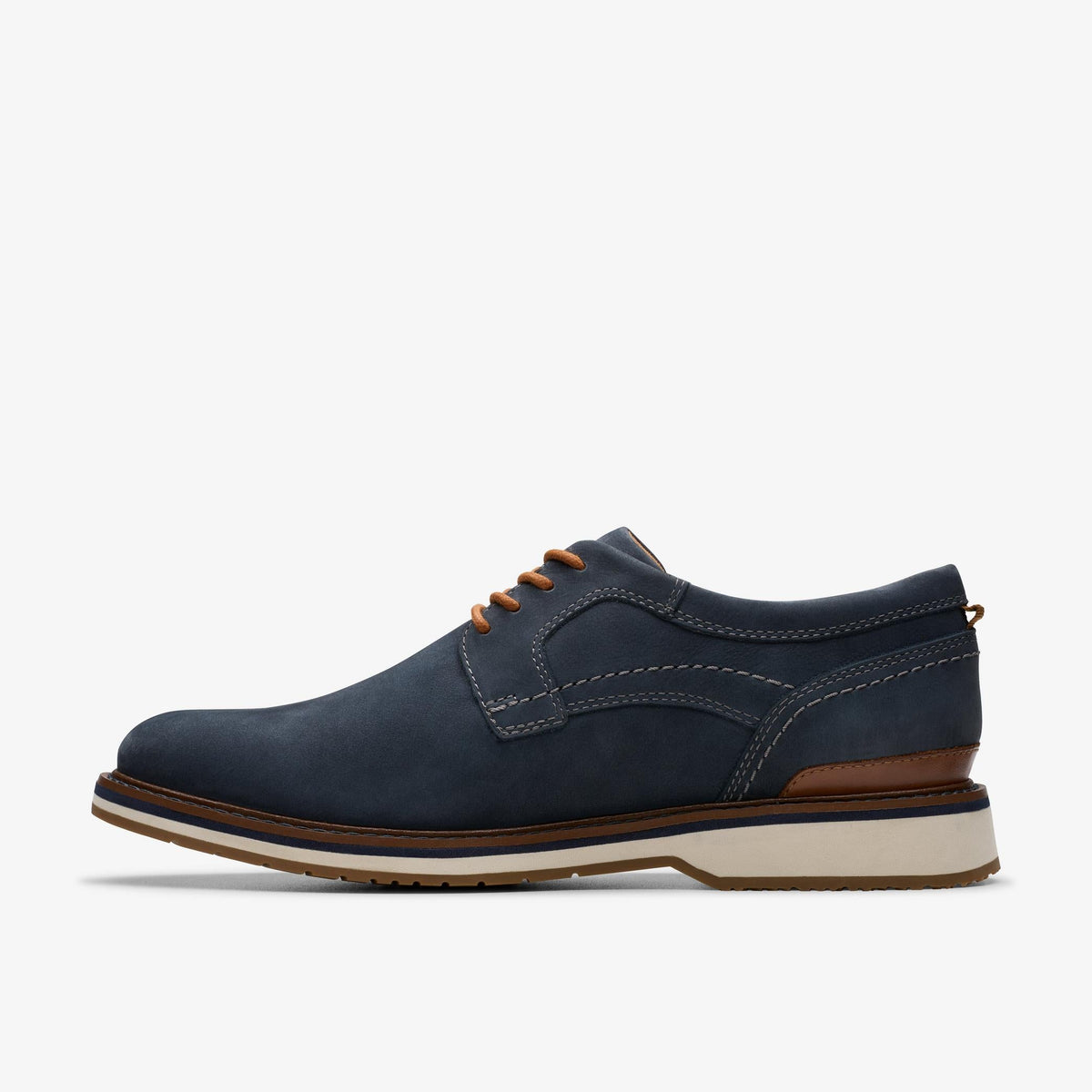Clarks Monahan Plain Men's Navy Nubuck 26179978 — side view