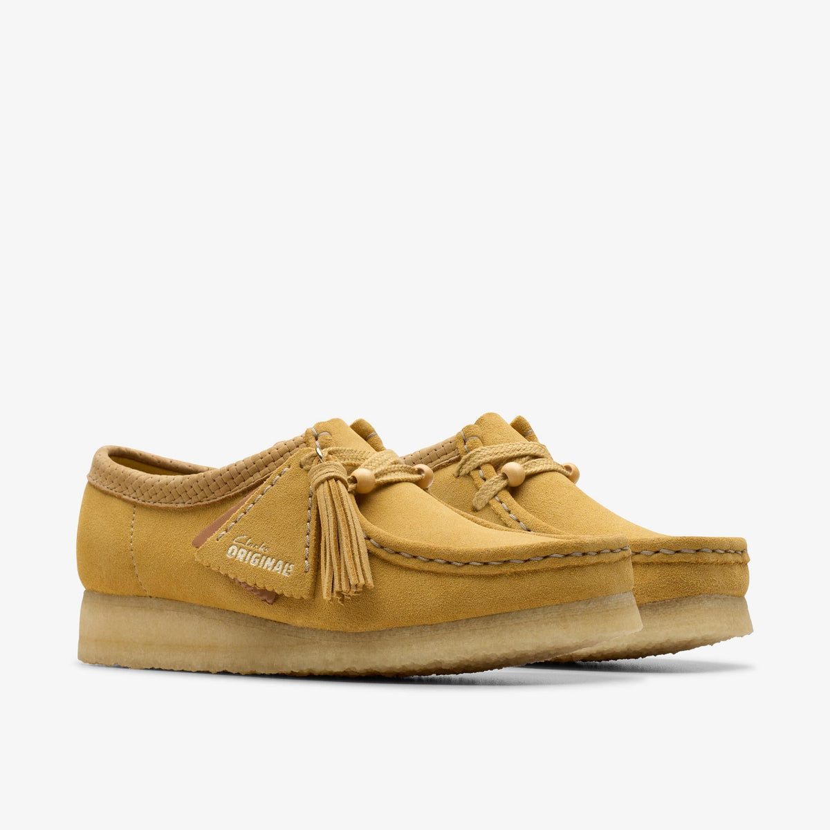 Clarks Originals Wallabee Women's Golden Tan Suede 26180169 — sole view