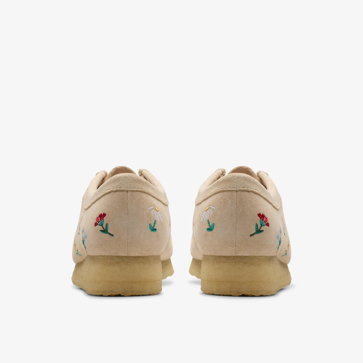 Clarks Originals Wallabee Women's Taupe Embroidery Suede 26180171 — detail view