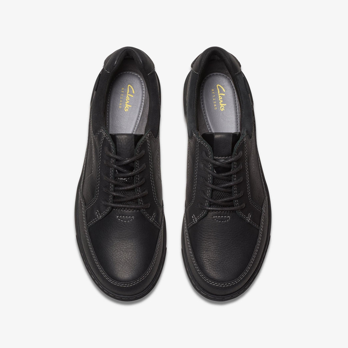 Clarks Mapstone Lo GTX Men's Black Leather 26180265 — top view