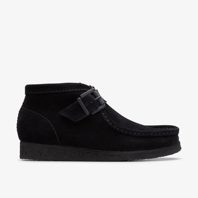 Clarks Wallabt Buckle Women's Black Suede Shoes