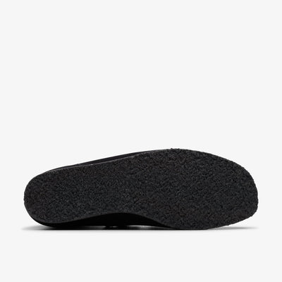 Clarks Wallabt Buckle Women's Black Suede Shoes