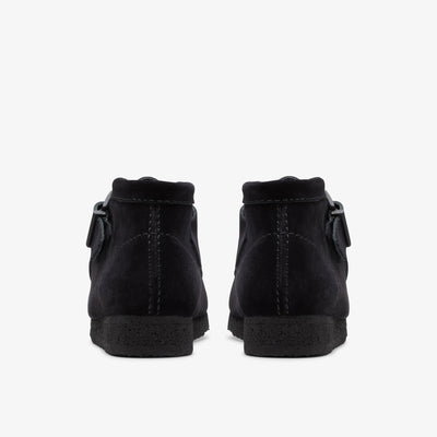 Clarks Wallabt Buckle Women's Black Suede Shoes