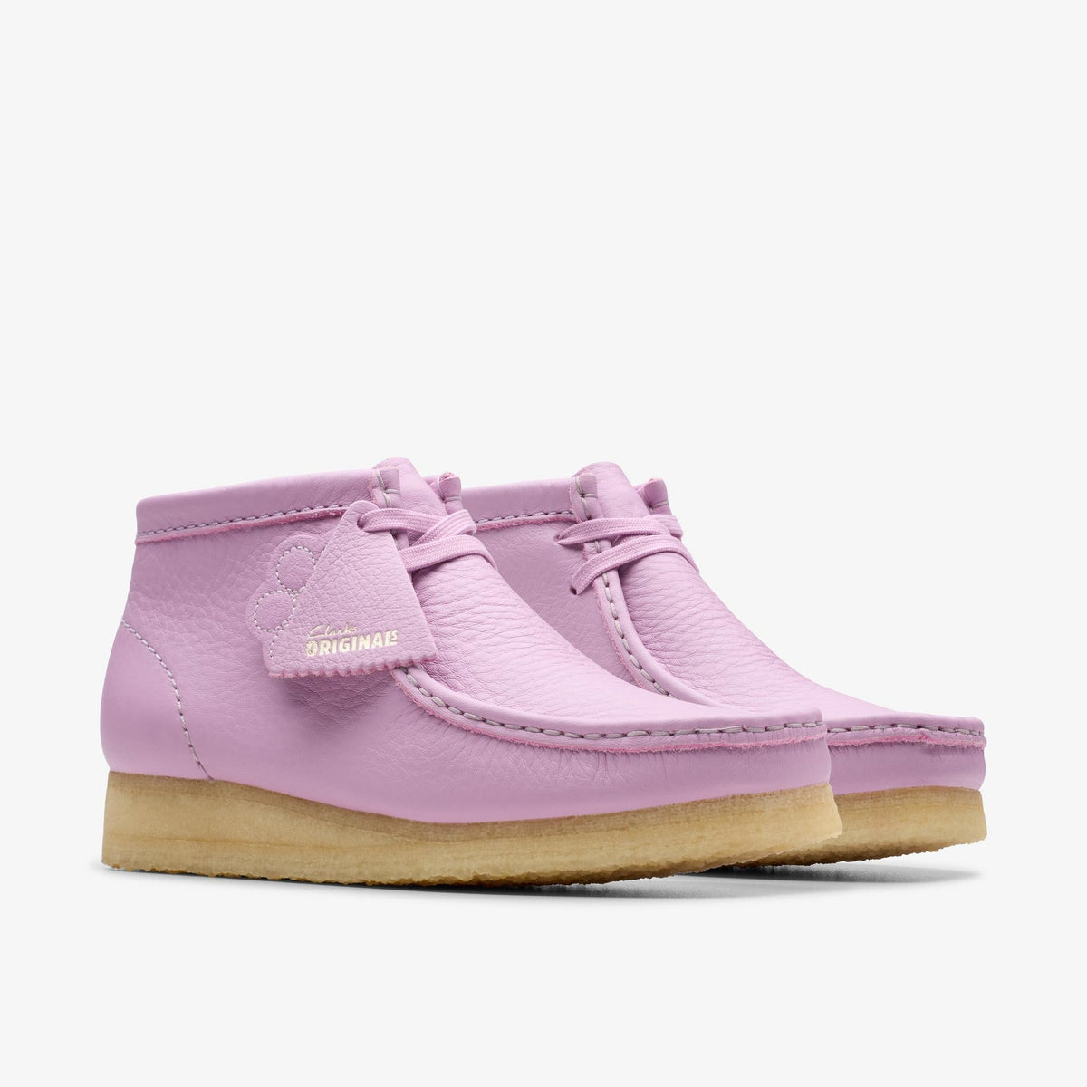 Clarks Originals Wallabee Boot Women's Mauve Leather 26180648 — sole view