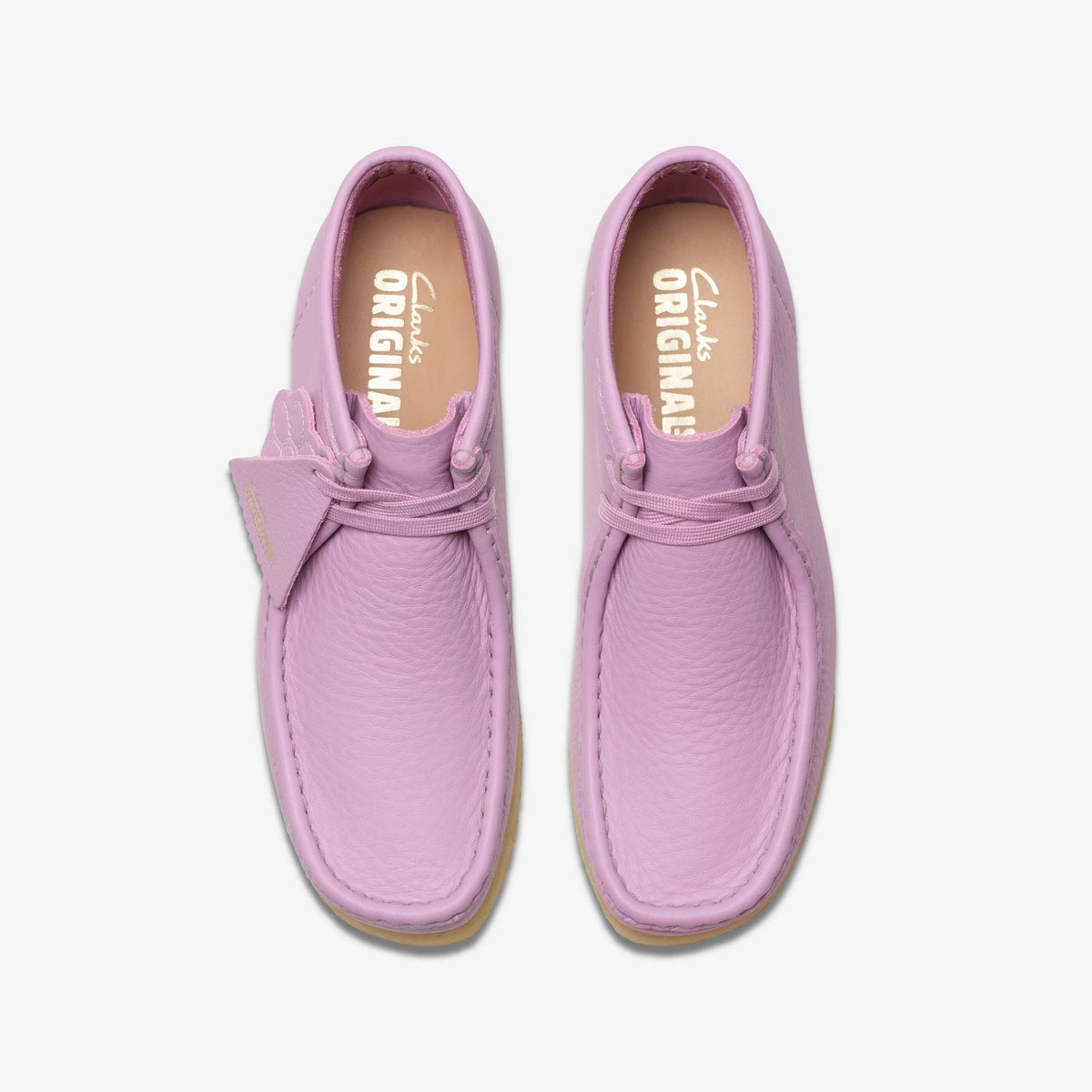 Clarks Originals Wallabee Boot Women's Mauve Leather 26180648 — top view