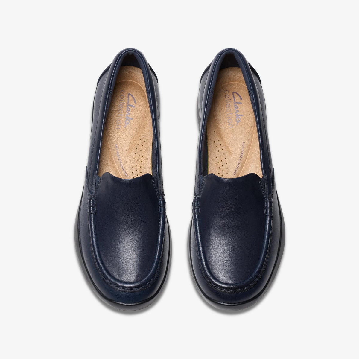 Clarks Ellowyn Lux Women's Navy Leather 26180860 — top view