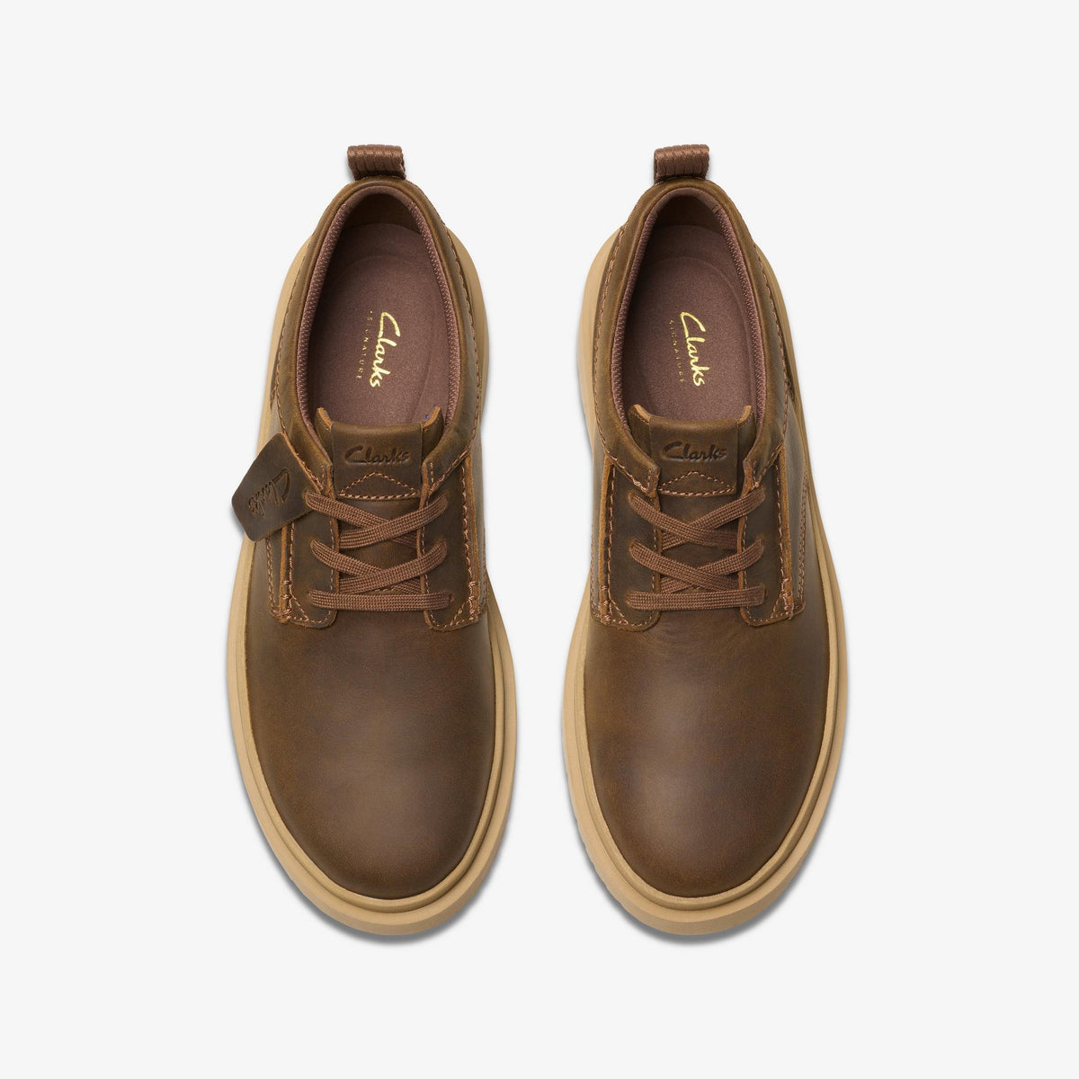Clarks Polden Lace Men's Beeswax Leather 26180863 — top view
