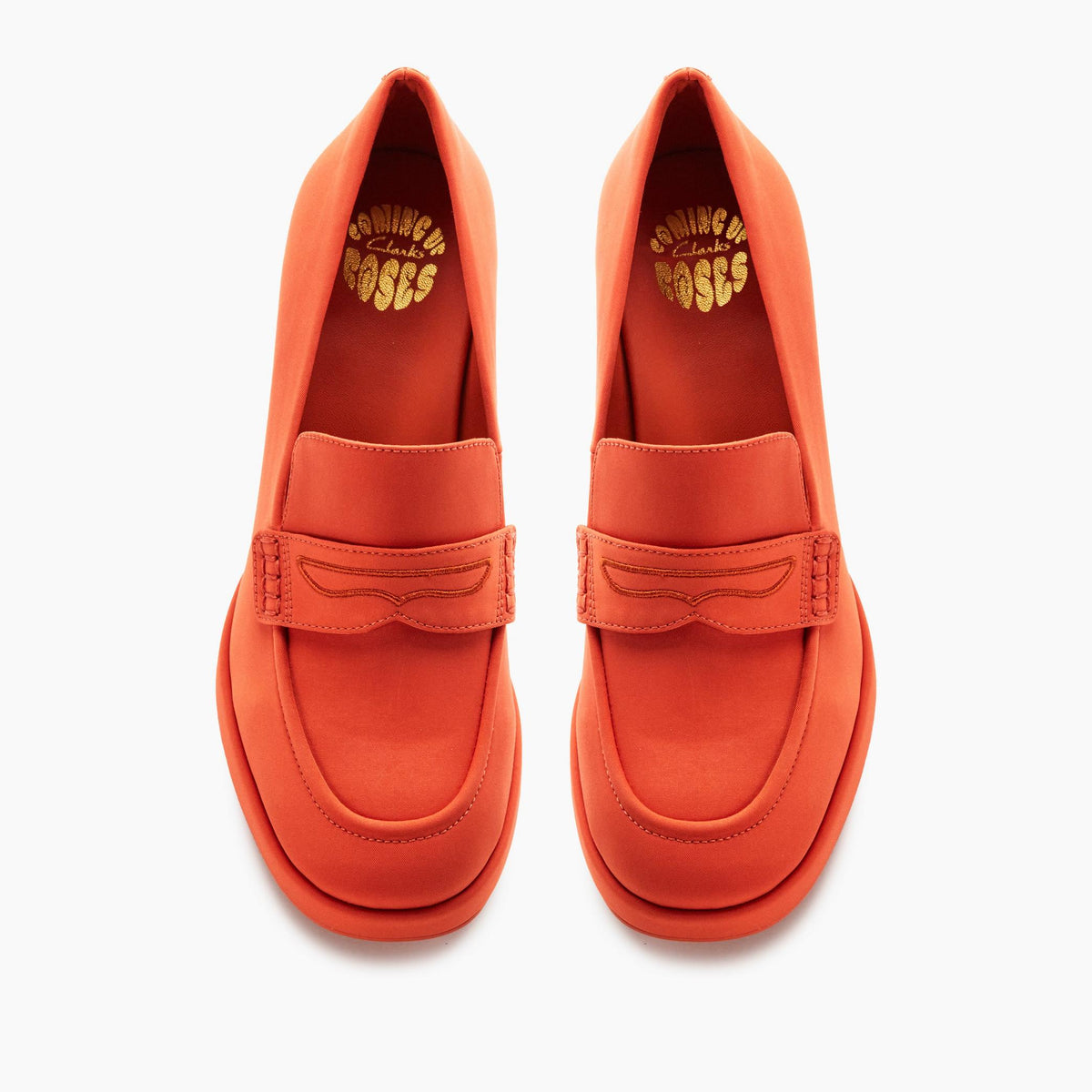 Clarks Originals x Martine Rose Loafer 2 Women's Orange Tex Textile 26180954 — top view