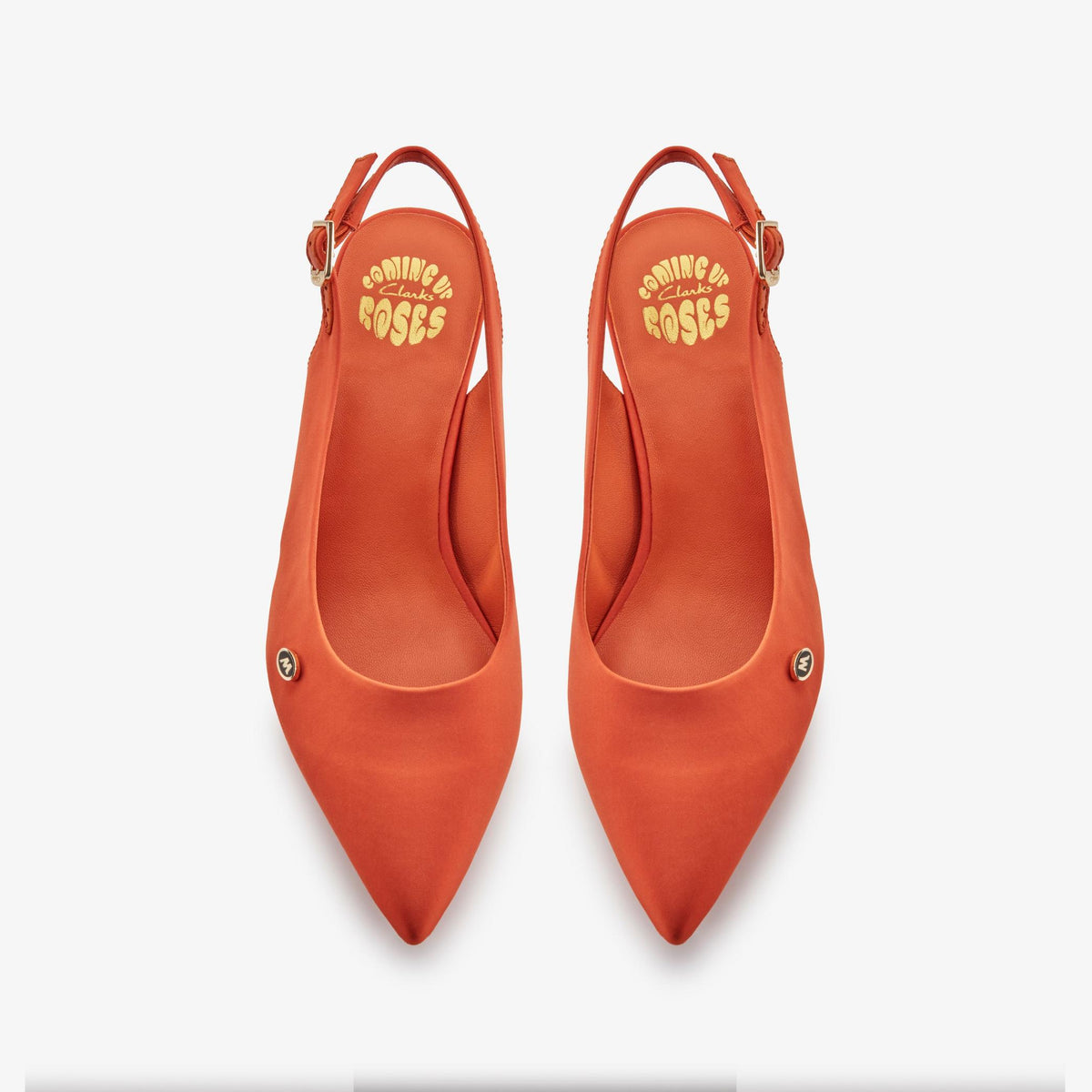 Clarks Originals x Martine Rose Sling 2 Women's Orange Tex Textile 26180970 — top view