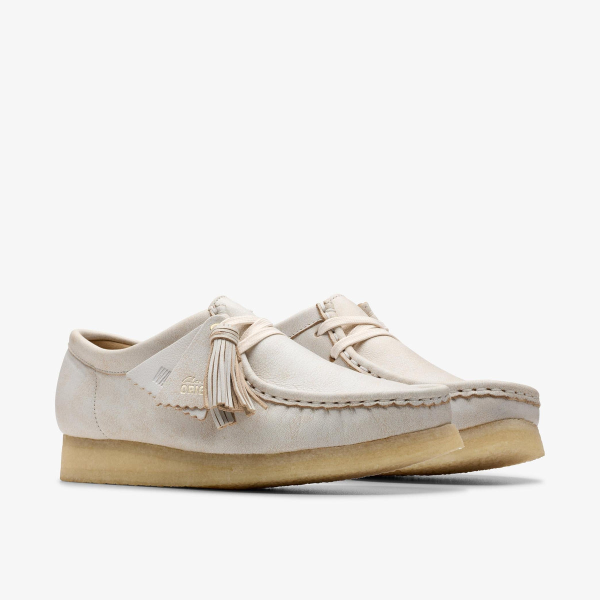 Clarks Originals Wallabee Women's White Leat 26181115 — sole view
