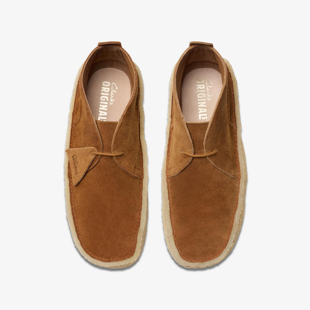 Clarks Originals Desert Rain Men's Dark Cola Suede 26181144 — top view