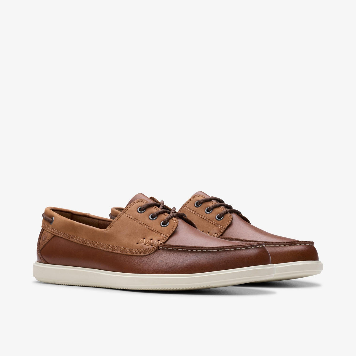 Clarks Bratton Boat Men's Dark Tan Leather 26181273 — sole view