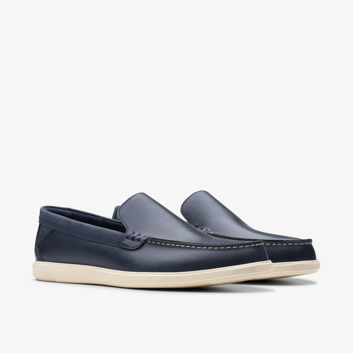Clarks Bratton Loafer Men's Navy Leather 26181278 — sole view