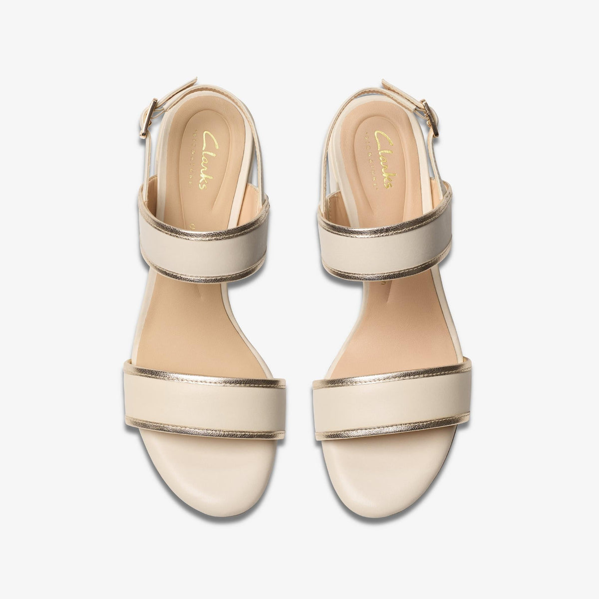 Clarks Ezoria Sling Women's Cream Multi 26181301 — top view