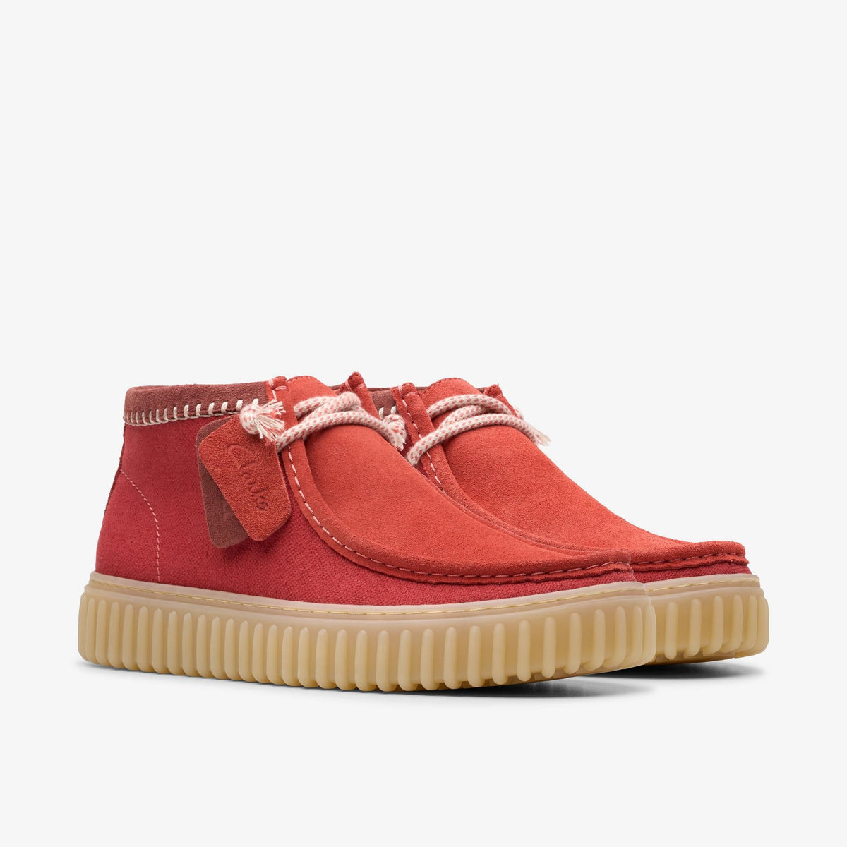 Clarks Torhill Hi Men's Red Combi 26181384 — sole view